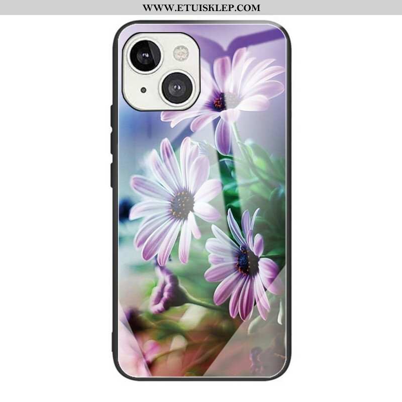Etui do iPhone 13 Mini Realistyczne Kwiaty Ze Szkła Hartowanego